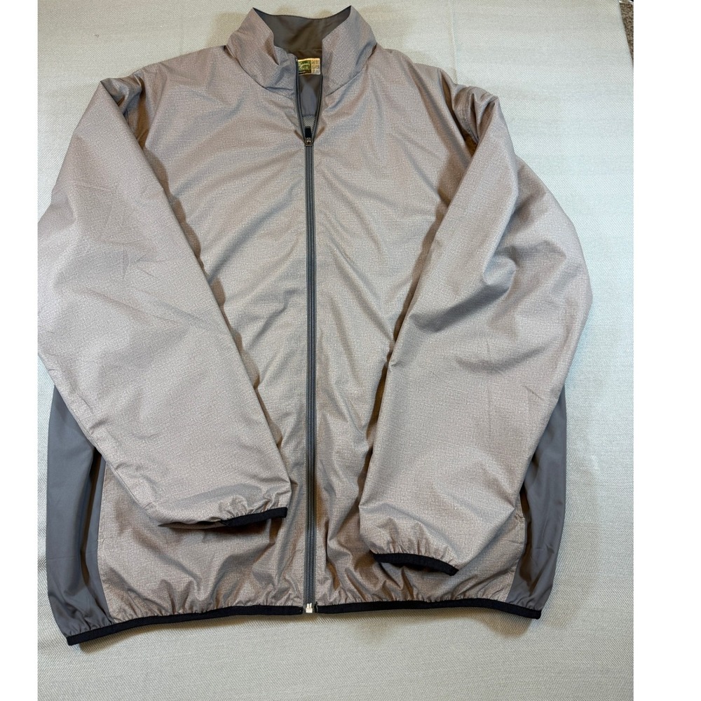 Ben Hogan Performance Mens XL Gray Full Zip Windbreaker Golf Jacket Mesh Lined